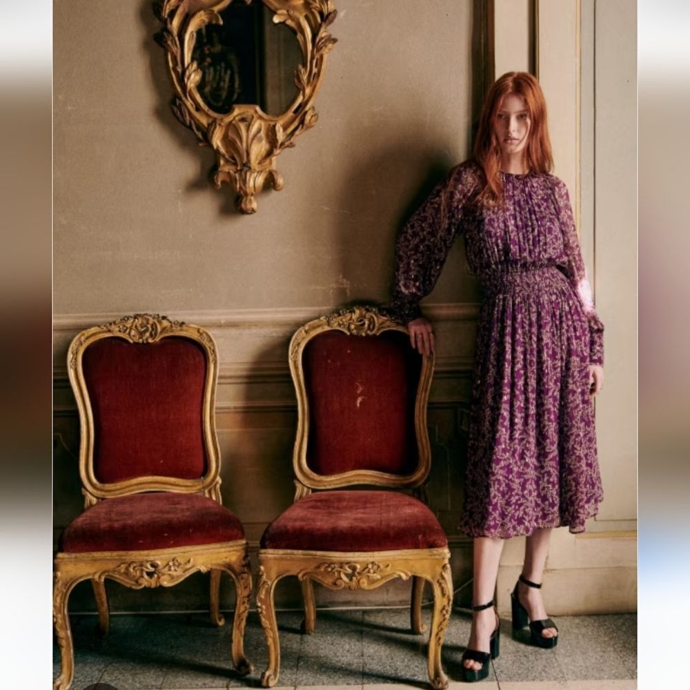 Sezane NWT Rare Priscilla Midi Dress Size 44 - Picture 13 of 13